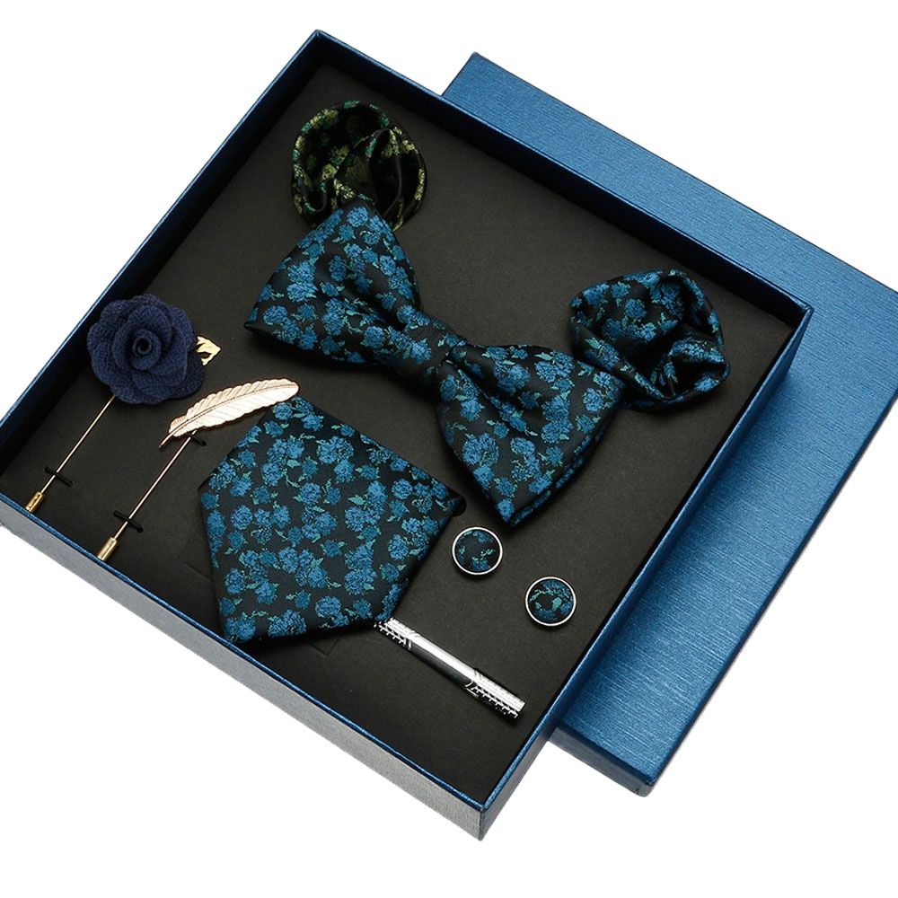 Neck Tie Set Box - Kancing manset dasi sutra mewah Set