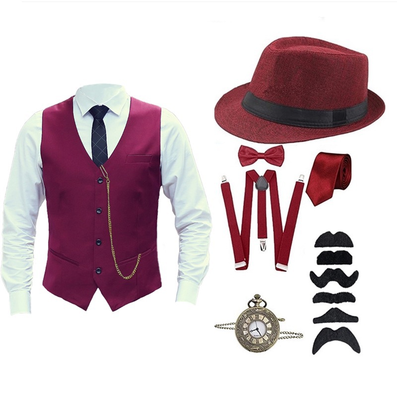 8 Pcs Set Aksesoris Pria Era 1 - Men'S Accessories In The 1920S ulasan dan harga