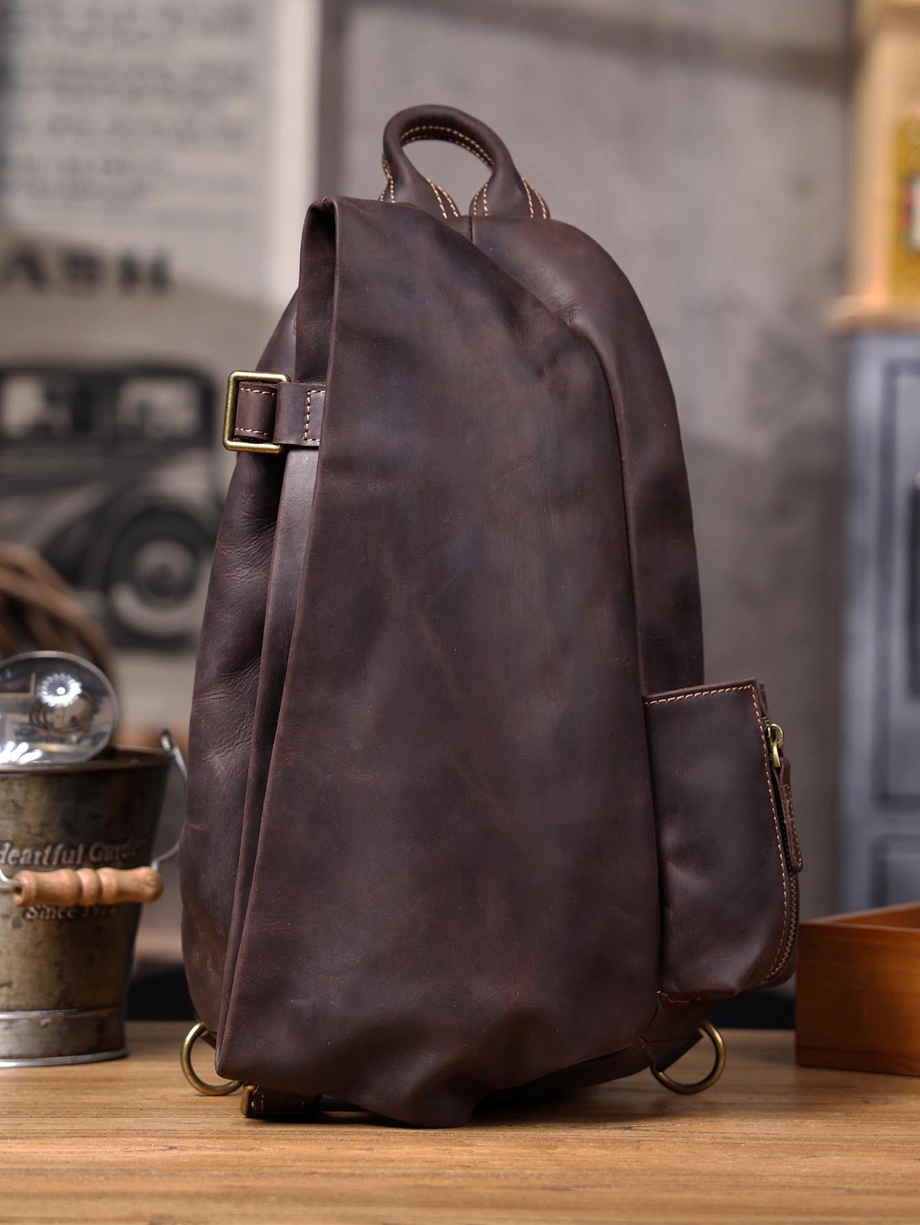 Tas selempang kulit sapi asli  - Travel Organizer Men ulasan dan harga