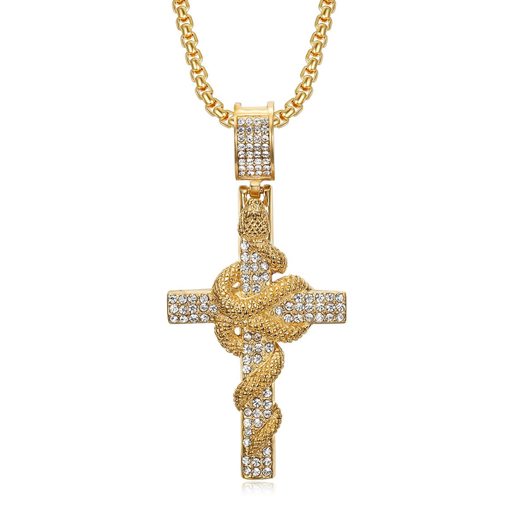 Kalung Liontin Salib Baja Anti - Men Accessories All ulasan dan harga