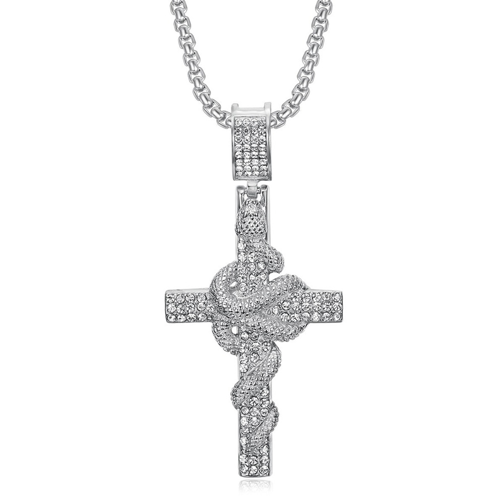 Kalung Liontin Salib Baja Anti - Men Accessories All ulasan dan harga